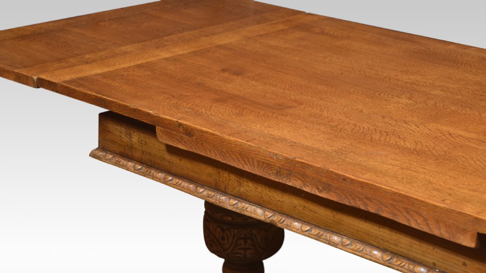Oak draw leaf refectory table View II