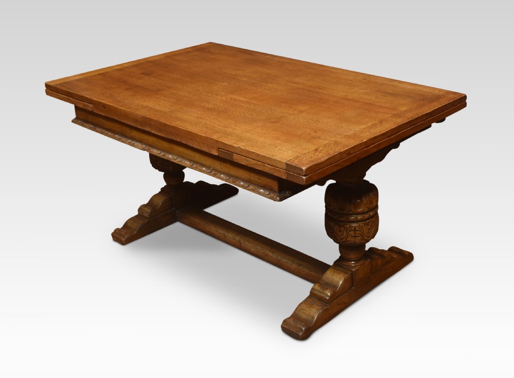Oak draw leaf refectory table View III