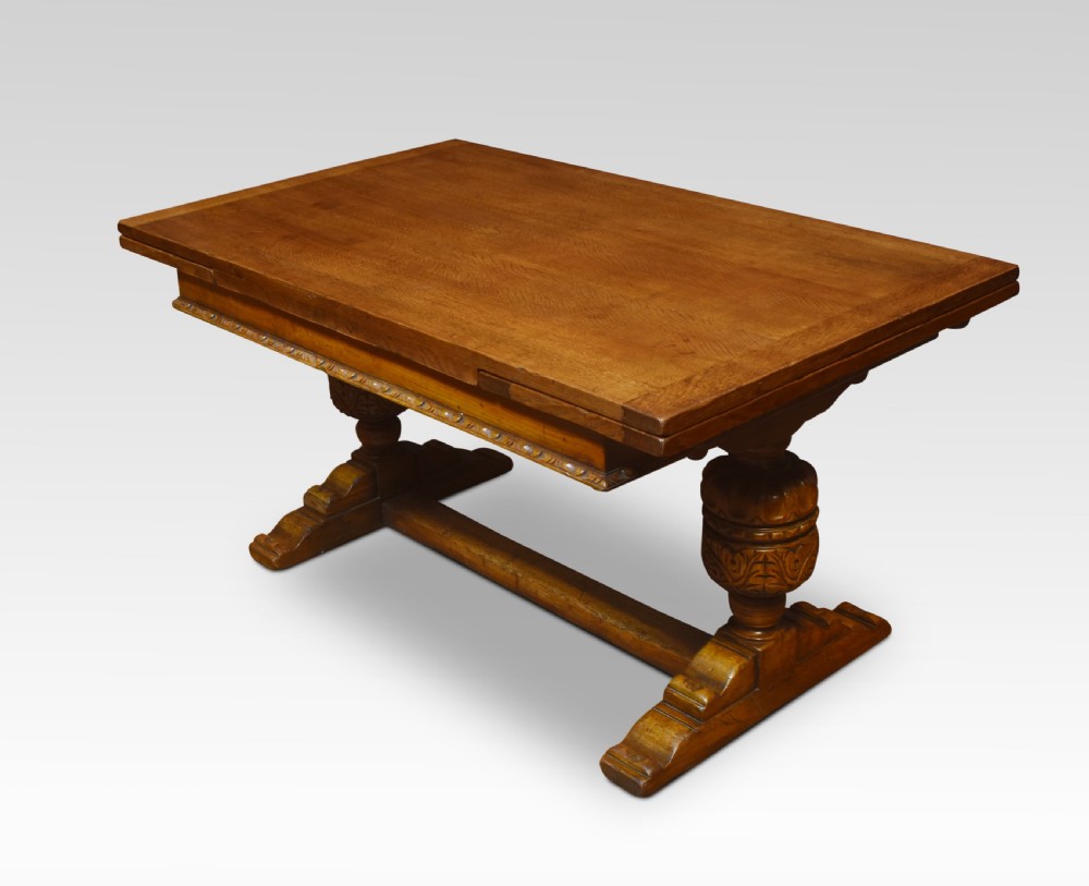 Oak draw leaf refectory table View V