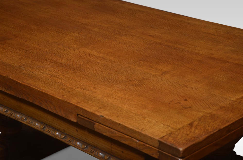 Oak draw leaf refectory table View VI