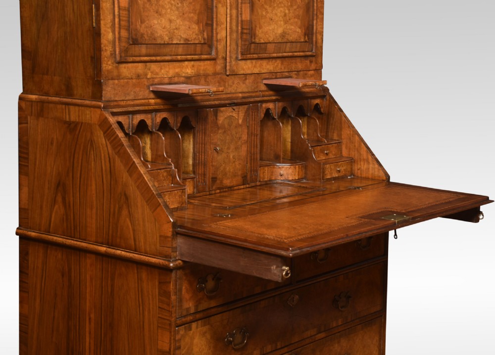 Walnut bureau bookcase View III
