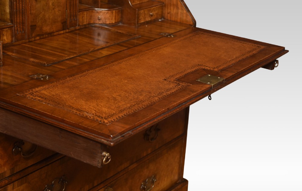 Walnut bureau bookcase View V