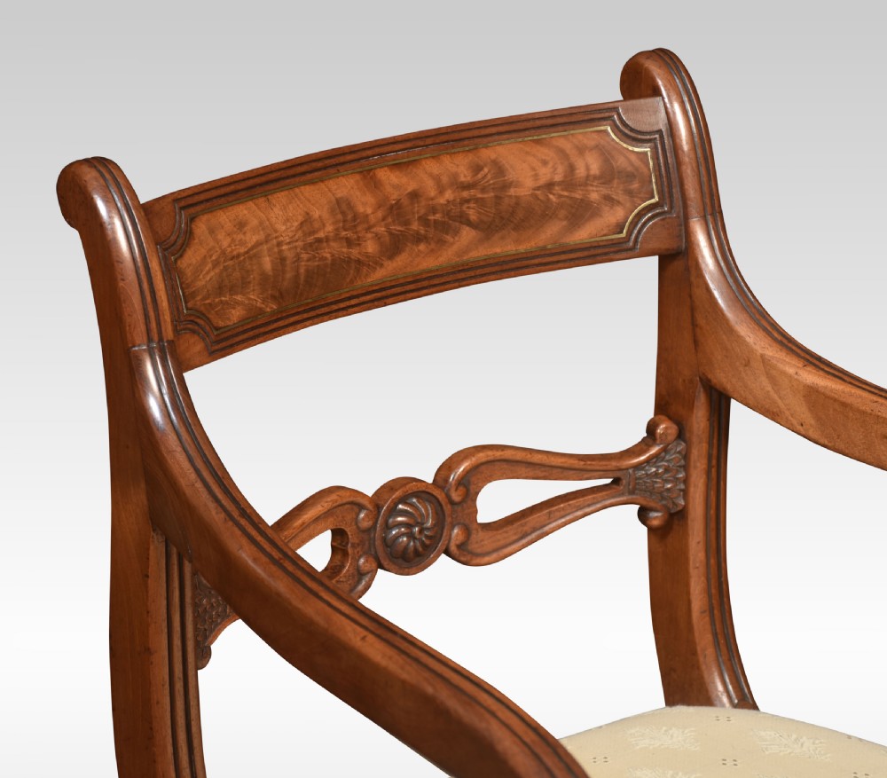Pair of regency mahogany Carver Armchairs View II