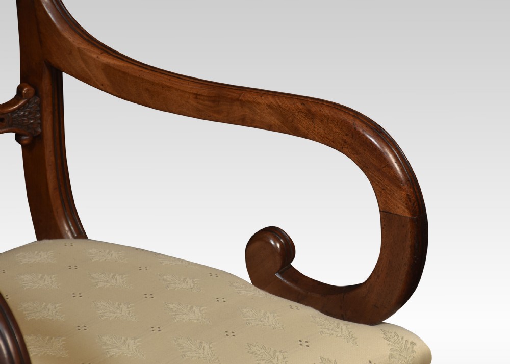 Pair of regency mahogany Carver Armchairs View IV