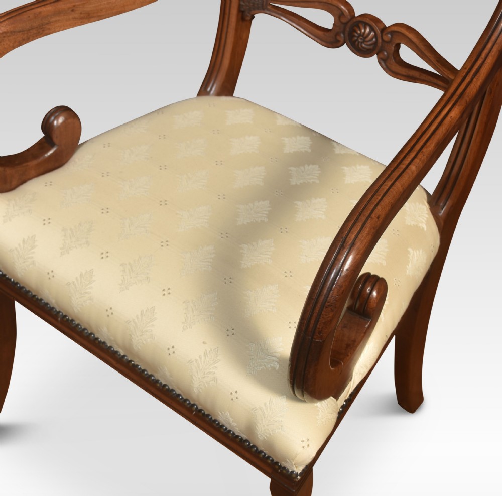 Pair of regency mahogany Carver Armchairs View VI