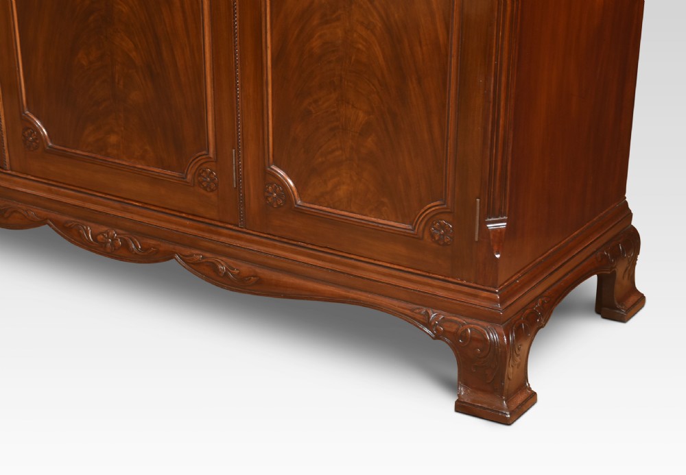 Mahogany three door wardrobe View VI