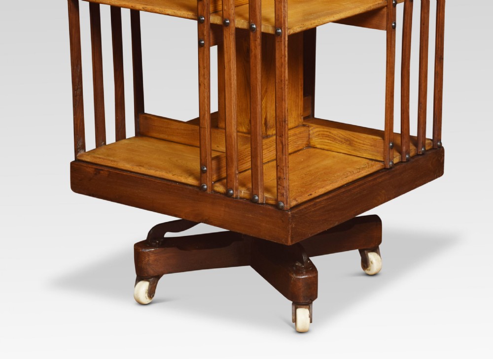 Large Oak Revolving Bookcase View IV
