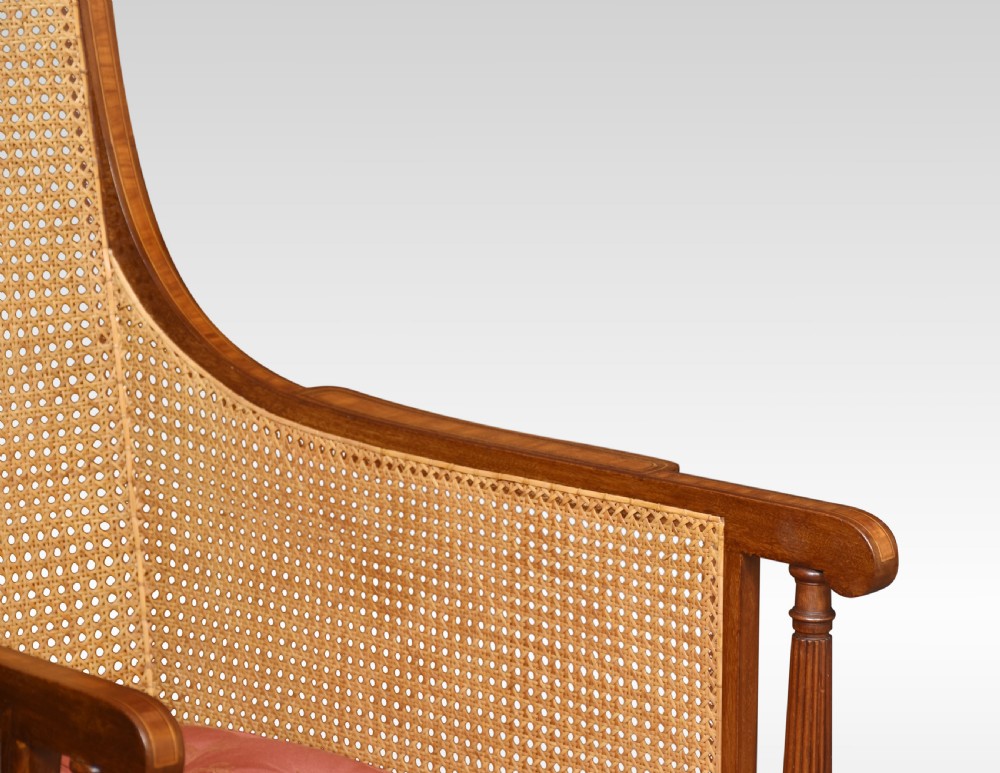 Mahogany and satinwood inlaid bergere armchair View VI
