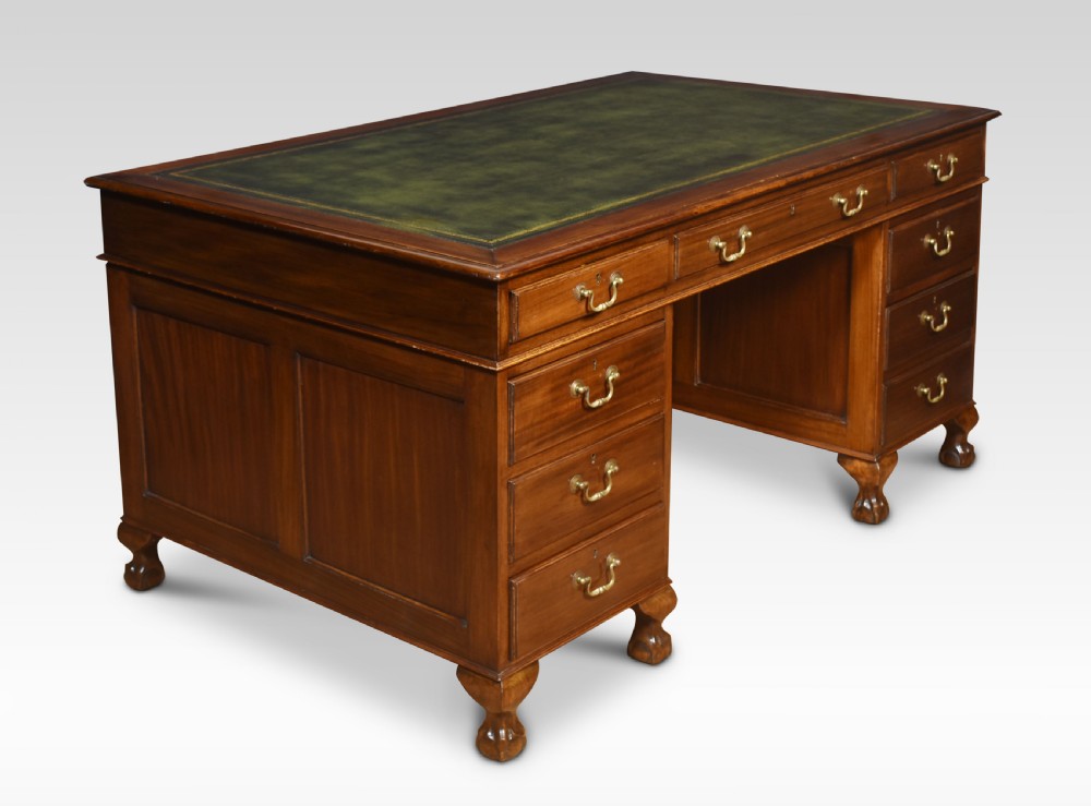 Mahogany pedestal desk