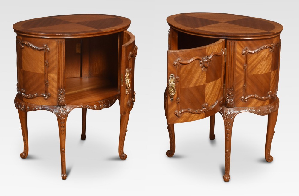 Pair of Mahogany bedside cabinets View II