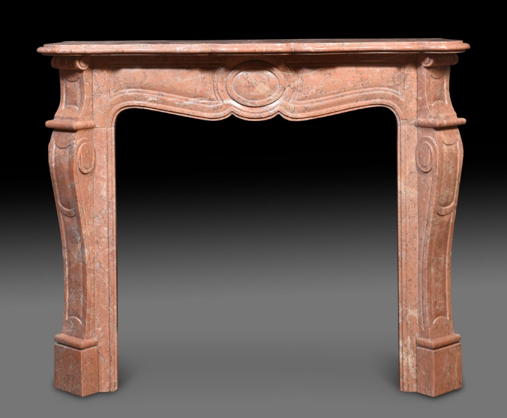Louis XV Style Fireplace in Rance Marble