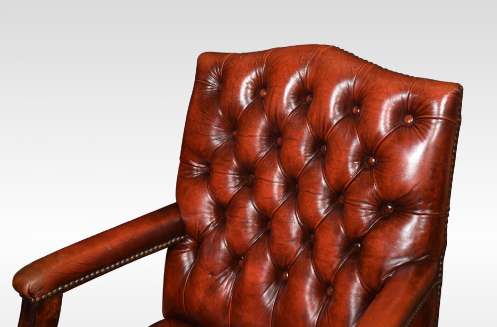 Georgian Style Leather Gainsborough Library Chairs View V