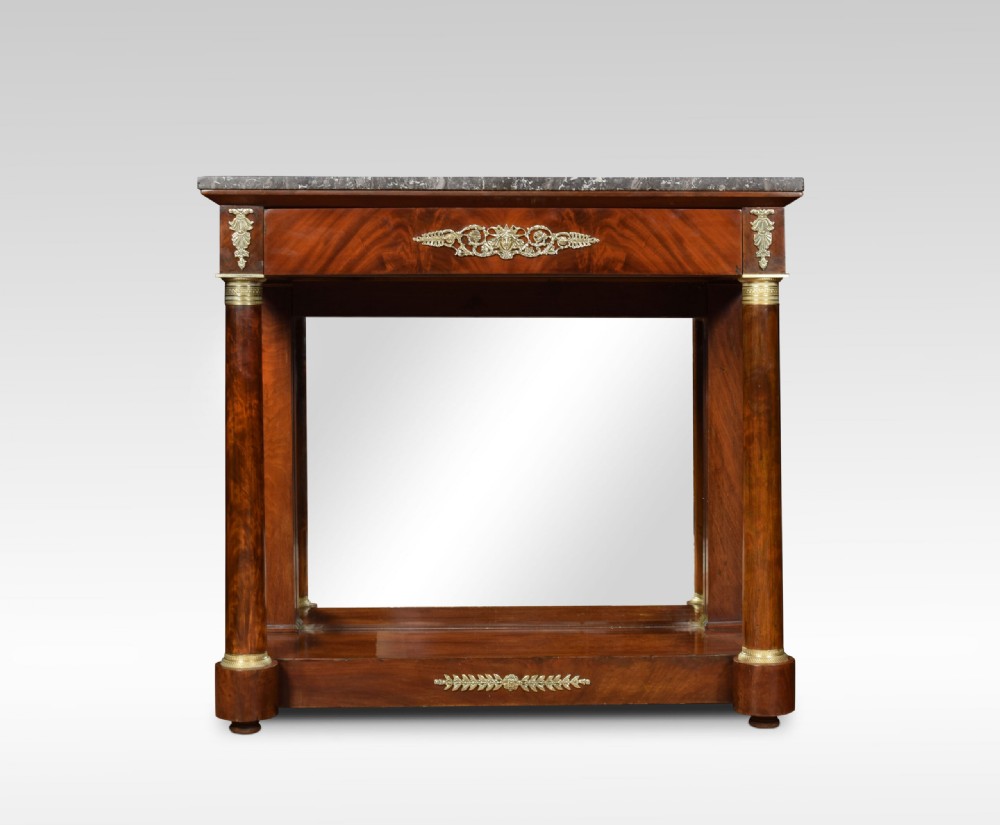 Regency mahogany and gilt metal mounted console table