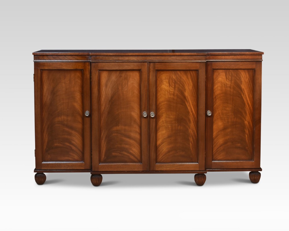 Mahogany four door breakfront sideboard