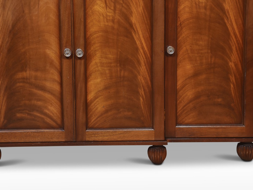 Mahogany four door breakfront sideboard View III