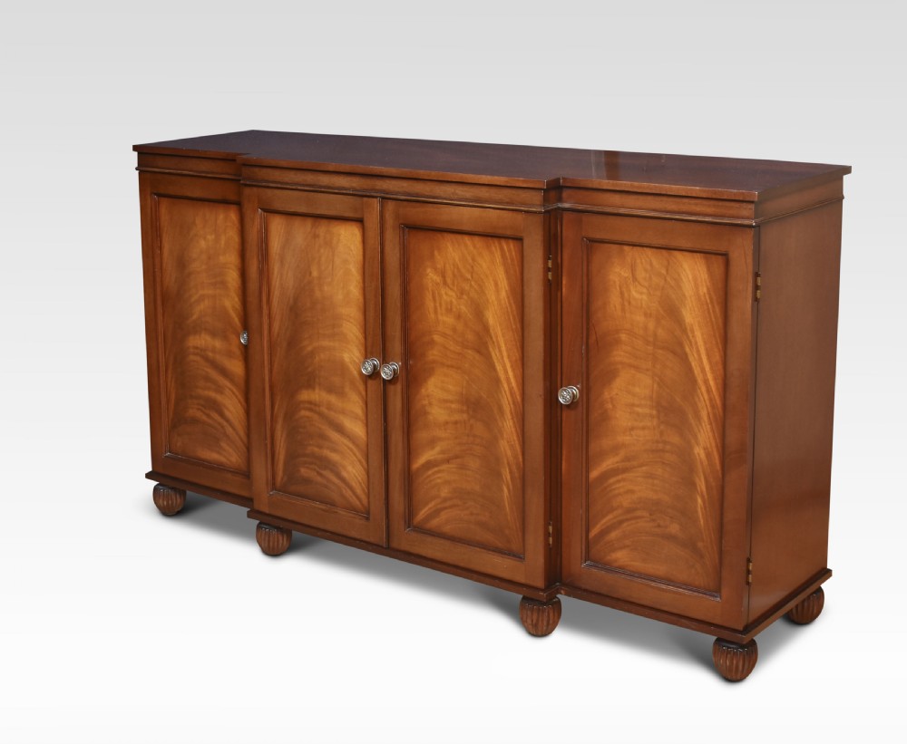 Mahogany four door breakfront sideboard View IV