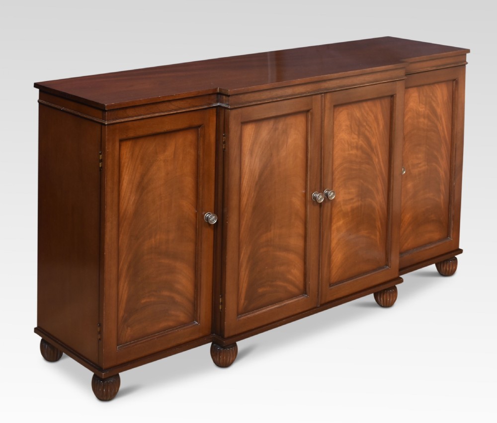 Mahogany four door breakfront sideboard View V