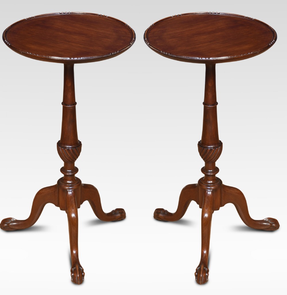 Pair of mahogany side tables