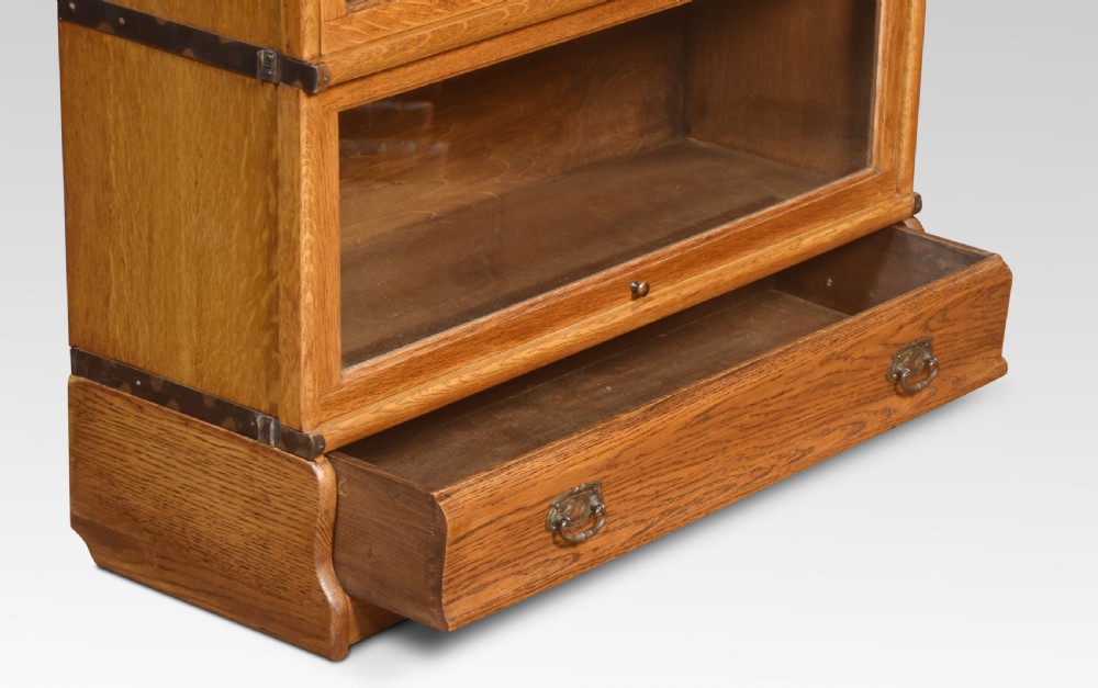 Pair Oak globe Wernicke six section bookcases View V