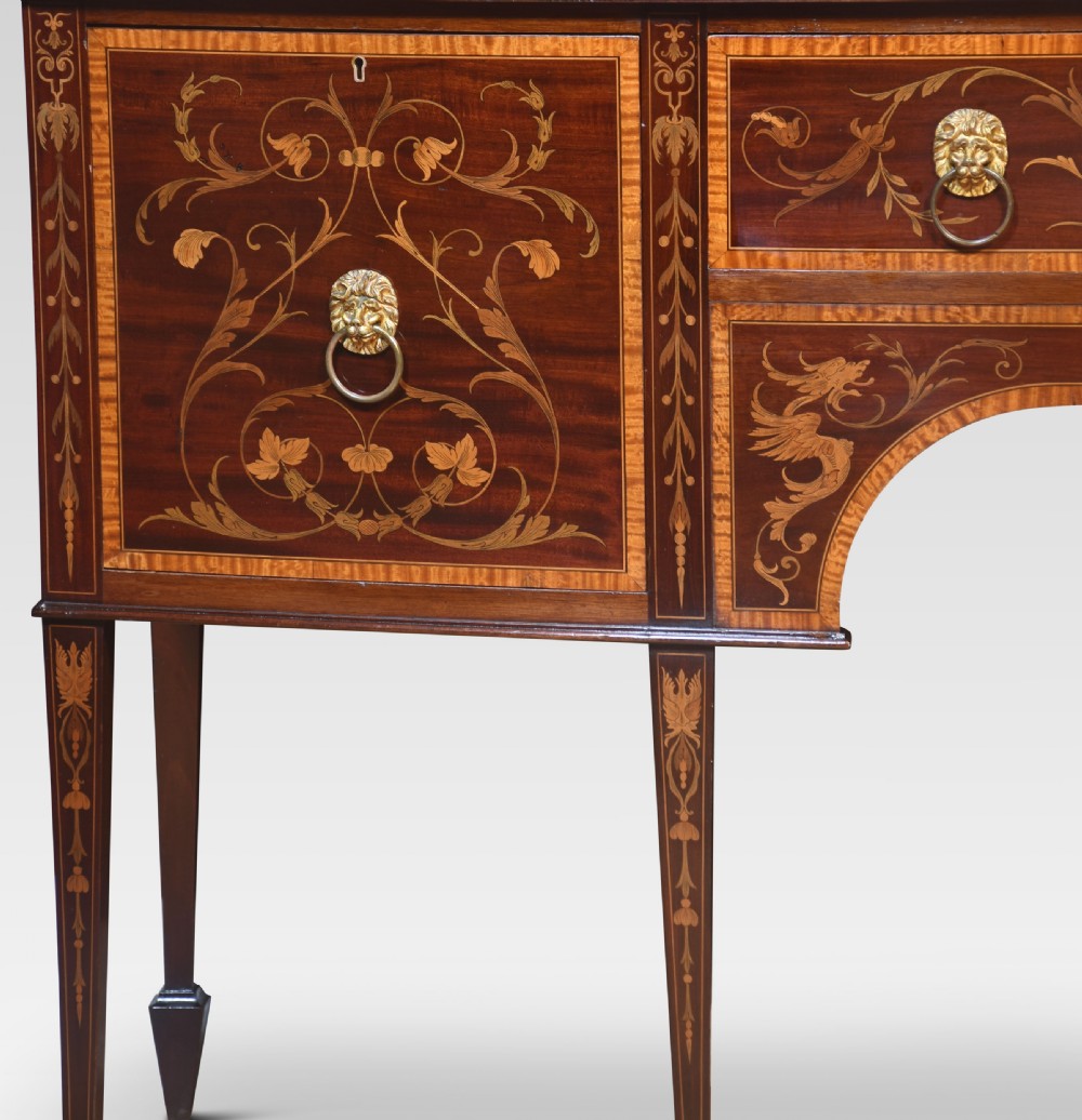 Mahogany inlaid bow-fronted sideboard View IV