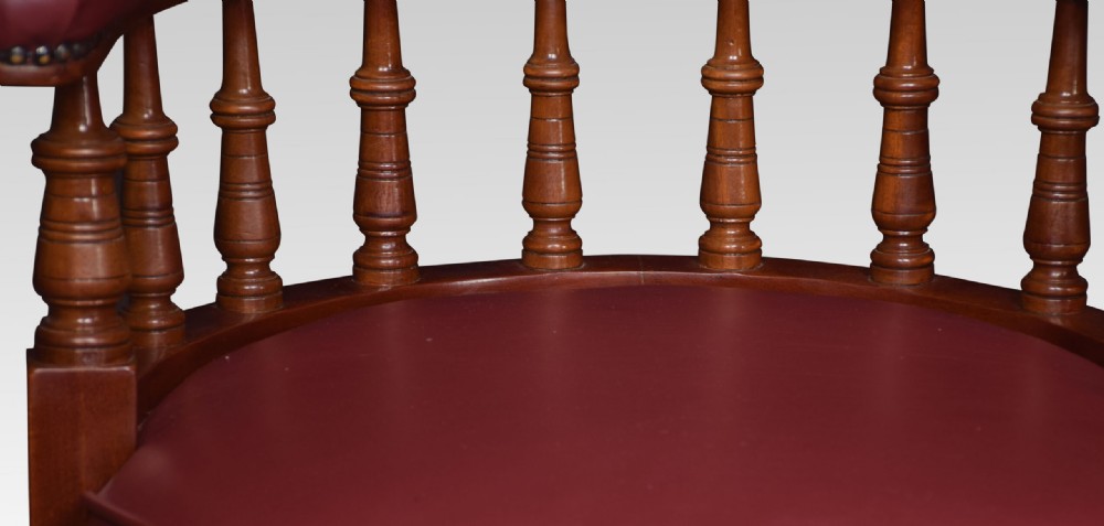 Mahogany framed captains office chair View III