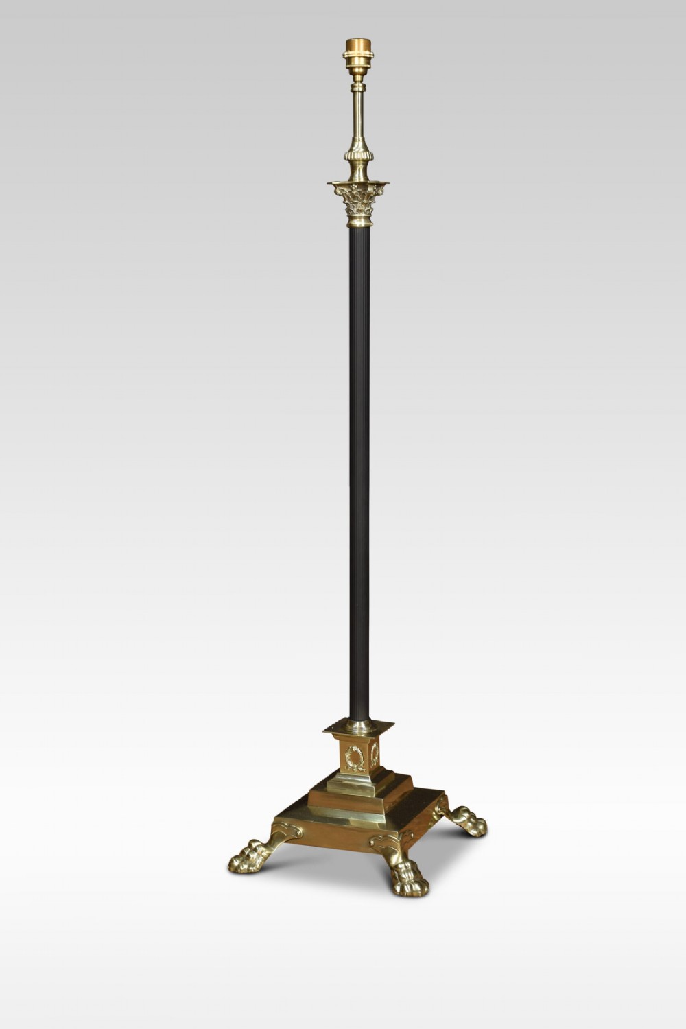 Brass standard lamp