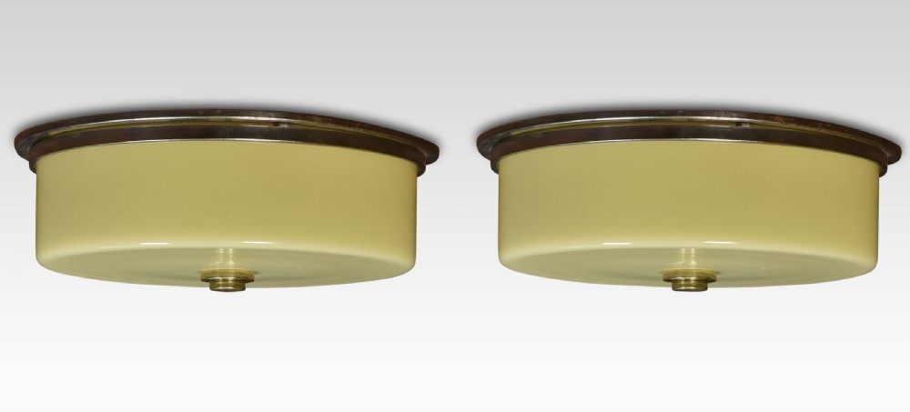 Pair of Art deco circular lights