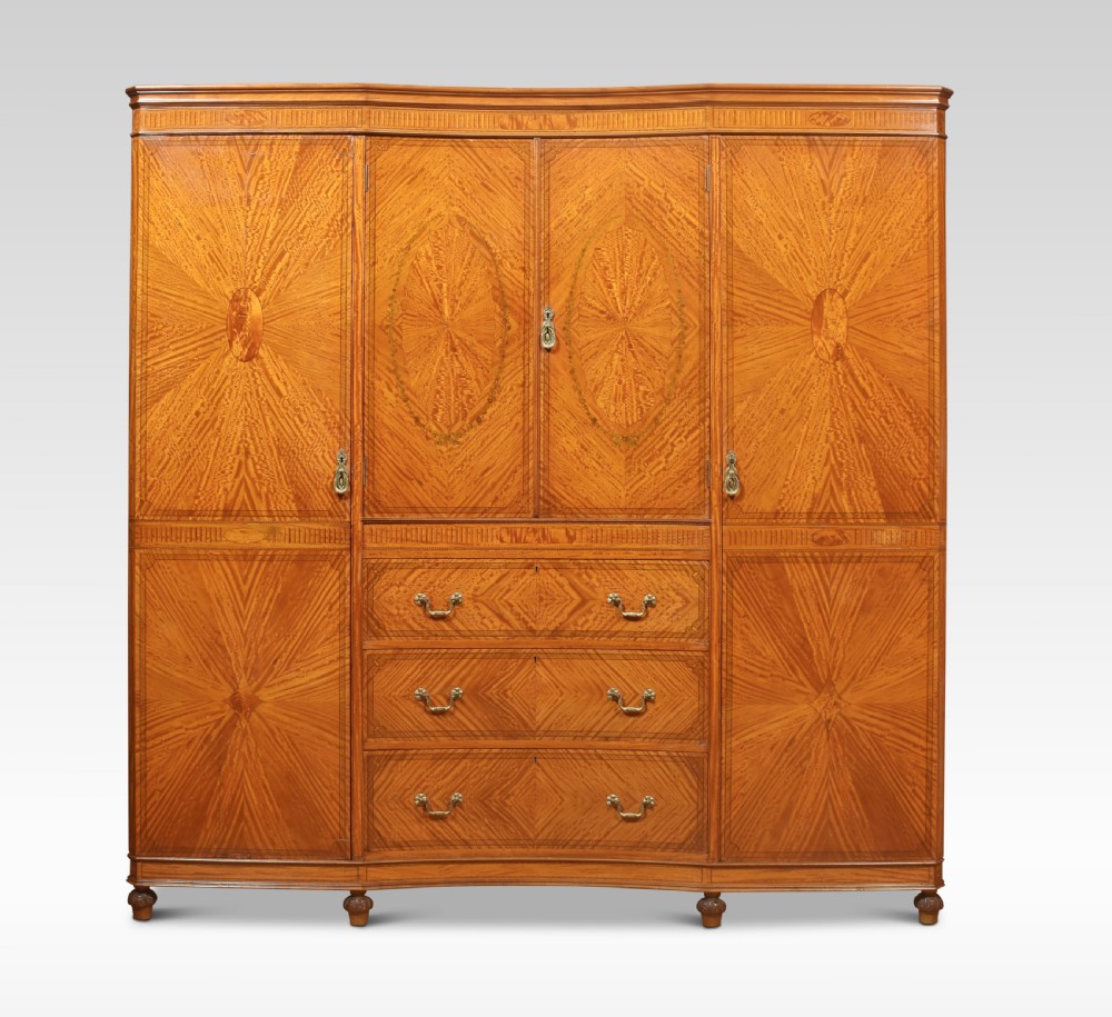 Satinwood concaved Compactum Wardrobe