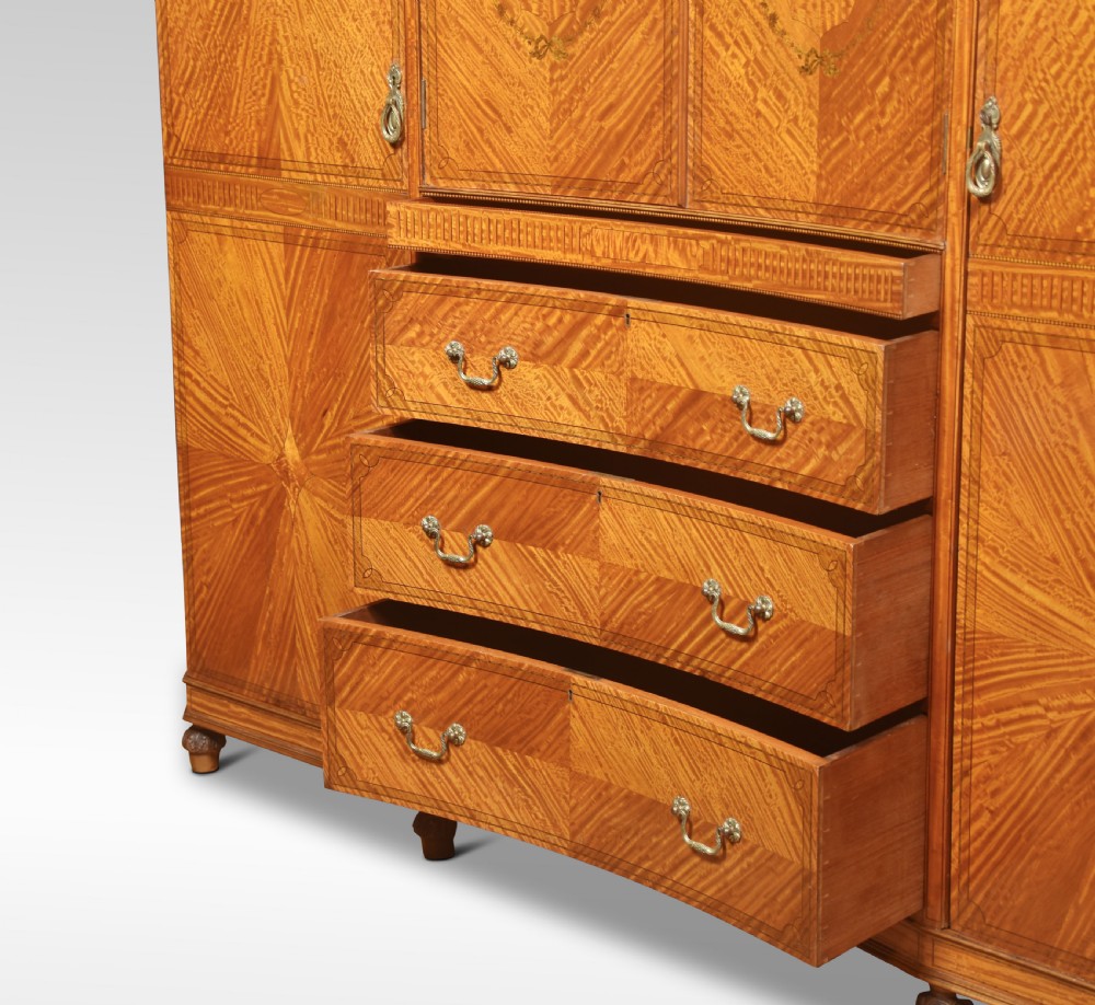 Satinwood concaved Compactum Wardrobe View XII