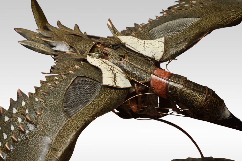 Metalwork sculpture of a Woodpecker View III