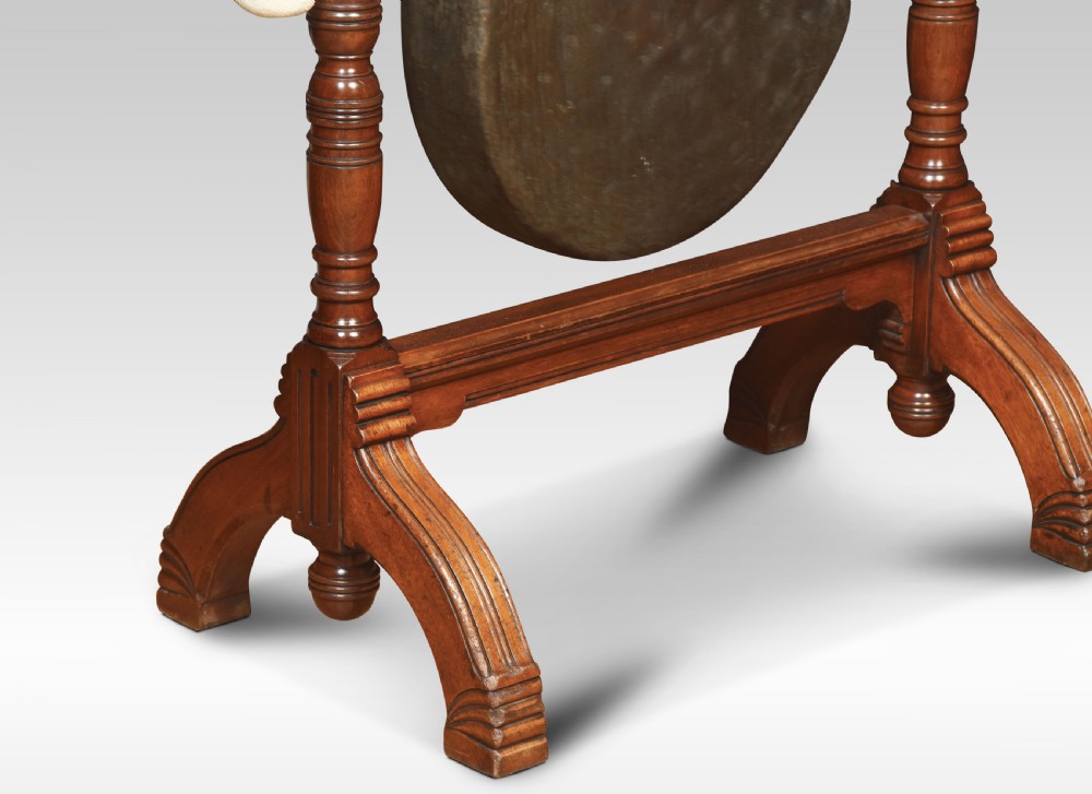 Walnut framed dinner gong View III