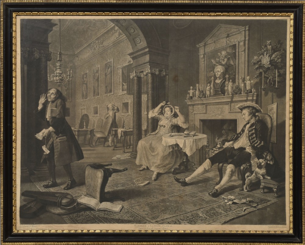 Set of six William Hogarth engravings View II