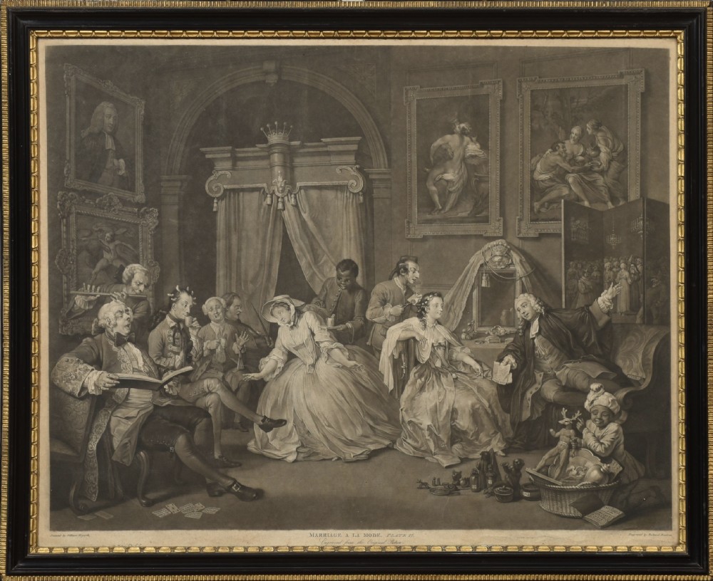 Set of six William Hogarth engravings View VI