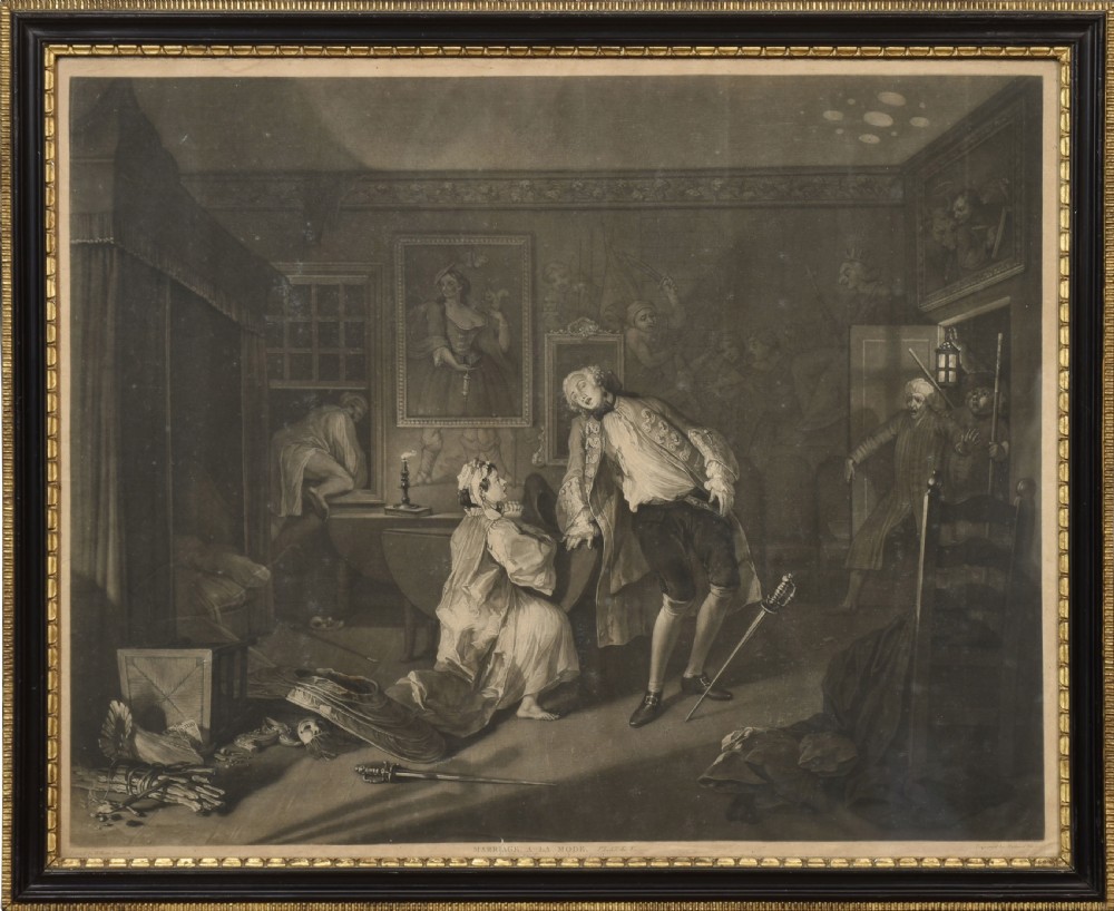 Set of six William Hogarth engravings View VII
