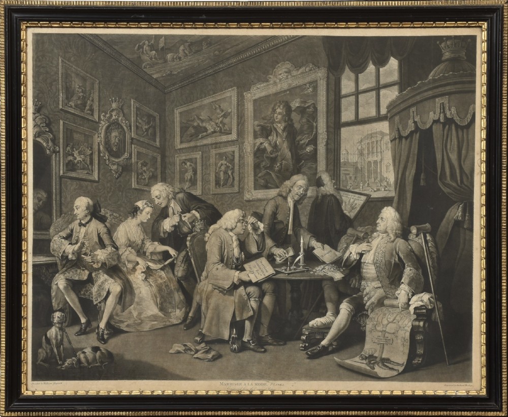 Set of six William Hogarth engravings View X