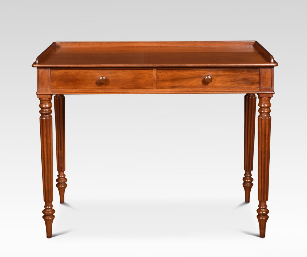 19th Century Mahogany Two Drawer Writing Table