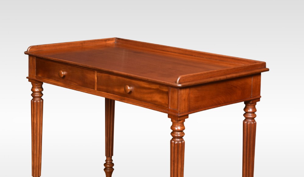 19th Century Mahogany Two Drawer Writing Table View III