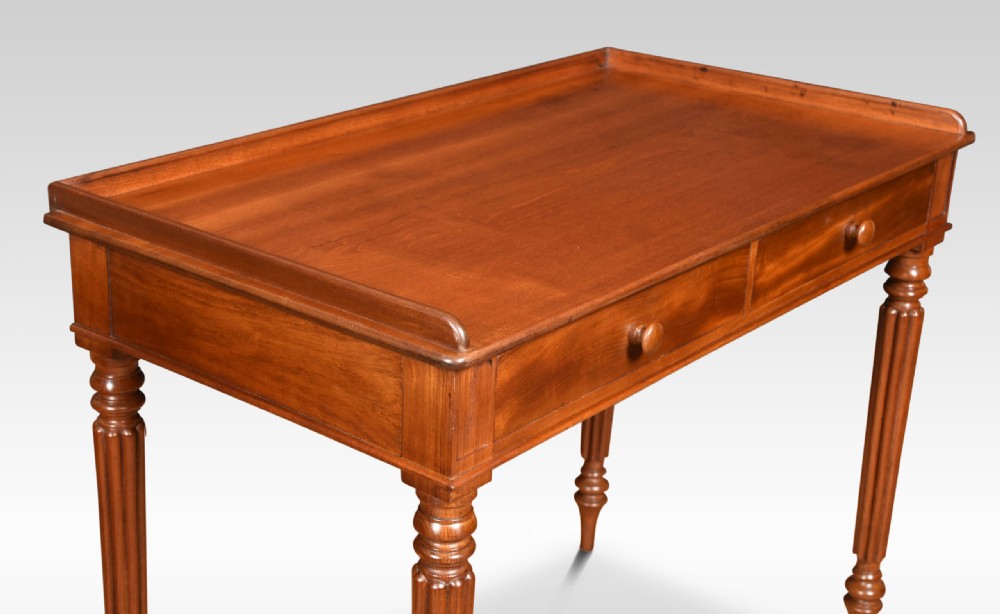 19th Century Mahogany Two Drawer Writing Table View IV