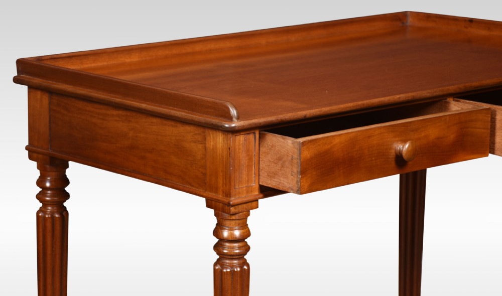 19th Century Mahogany Two Drawer Writing Table View V
