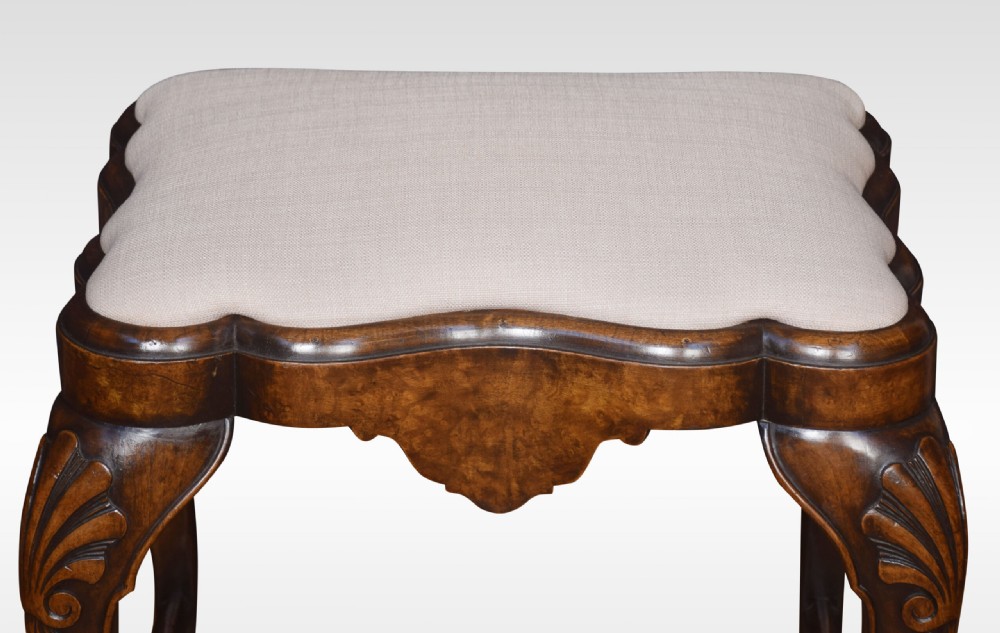 Carved Walnut Stool View V