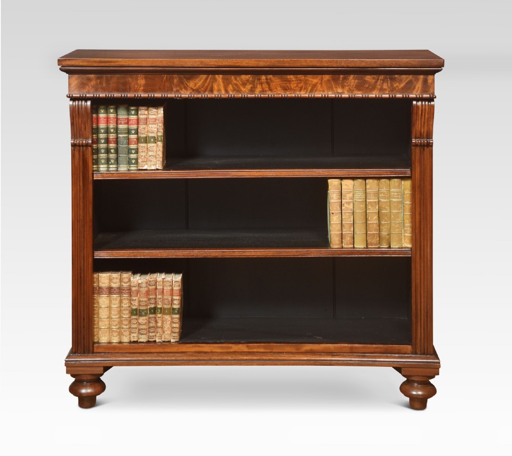 19th century mahogany open bookcase View V