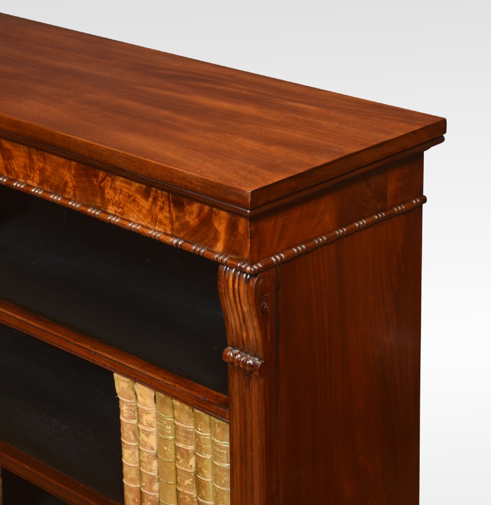 19th century mahogany open bookcase View VIII
