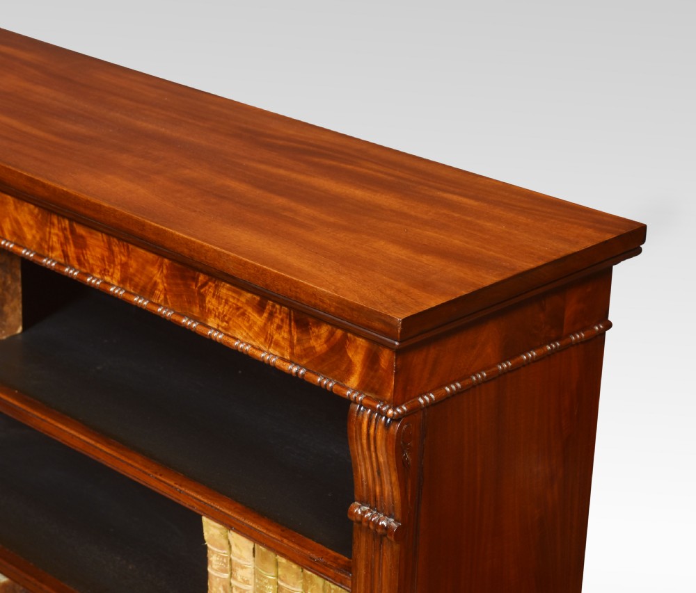 19th century mahogany open bookcase View X