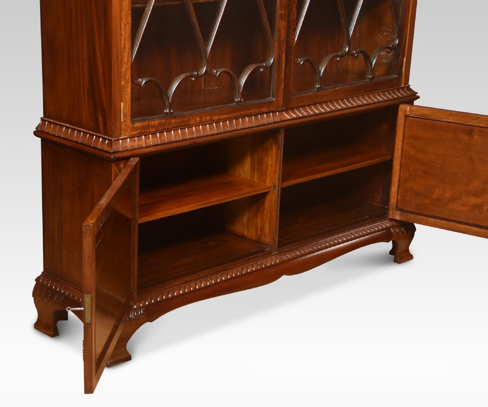 Chippendale Revival mahogany bookcase View VII