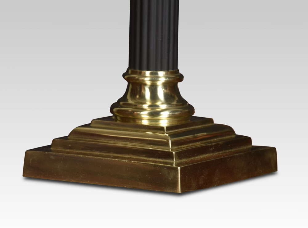 Brass Corinthian Column Table Lamp View III