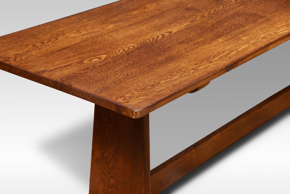 Large Oak Plank Top Refectory Table View II