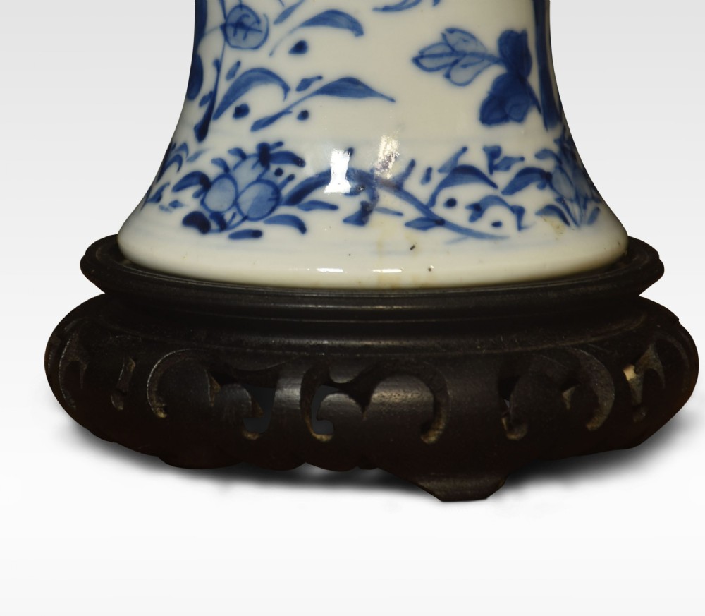Chinese Blue And White Vase Lamp View IV