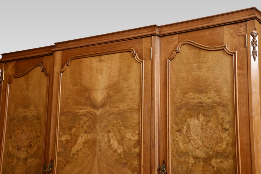 Walnut Three Door Compactum Wardrobe View V
