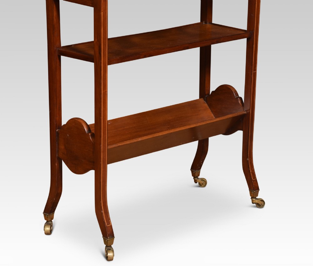 Mahogany And Inlaid Book And Magazine Stand View IV