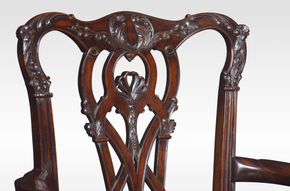 Chippendale Mahogany Revolving Desk Chair View III